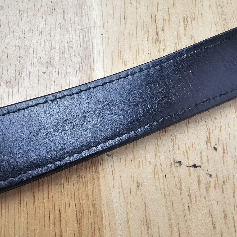 Duluth‎ Trading Co Mens Size 48 Belt Black Leather Workwear Heavy Duty Buckle